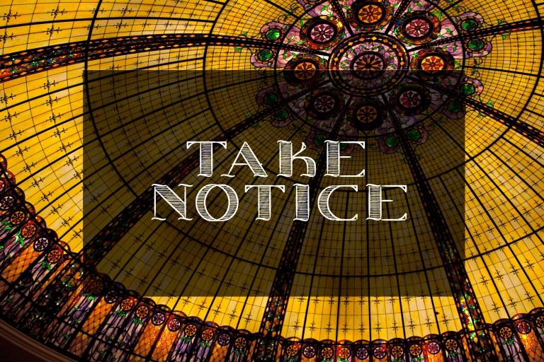 take notice